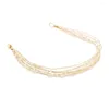 Cabeças O628 Elegante Casamento Bridal Headband Multi-Stands Mini Pérolas Pérolas Mersas Brides Brides Damada de noiva Mulheres pequenas presentes