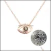 Pendant Necklaces Love Rose Gold Sier 100 Languages I You Projection Necklace Romantic Memory Wedding Eye Nanashop Drop Delivery Jew Dhuad