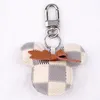 Mouse Design Car Keychain Favor Flower Bag Charm Jewelry Keyring Holder for Men Gift Fashion PU Leather Animal Key Chain