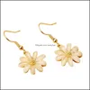 Dangle Chandelier Flower Petals Women Tassel Earrings Small Incense Wind Asymmetric Earring Fresh Sweet Girl Ear Jewelry Drop Deliv Otlyc