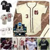 Koszulki baseballowe 2021 College WS WS World Series Mississippi State Baseball Jersey Will Bednar Landon Sims Brad Cumbest Tanner Leggett Drew