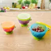 Bowls 3pcs/set Baby Suction Cup With Lid Spill-Proof Infant Feeding Dish Drop Resistance Sucker Dinner Plate CANQ889