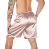 Vêtements de nuit pour hommes Hommes Satin Soie Pyjama Accueil Shorts Hommes Casual Lâche Homewear Lounge Pantalon Sommeil Bas Boxershort Mâle Culotte