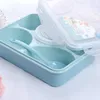 Juegos de vajilla TUUTH Cute Lunch Box Portable Microwavable Kid Adult Bento Boxs Contenedor de estilo japonés a prueba de fugas