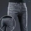 Jeans Masculino 2023 Marca Men Fit Jeans Skinny Designer Calças Elásticas Retas Esticadas Para