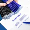 100Pcs/Lot 0.5mm Gel Pen Erasable Refill Rod Set Blue Black Ink Shool Washable Handle Writing Stationery Supplies