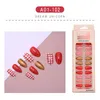 Valse nagels 24 PCS Coffin Nagelstuk Save Tijd Slaap Jelly Patch Pointed Tip Manicure voor Salon Art Diy DL