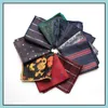 Handkerchiefs Vintage Casual Formal Suit Square Towel Handkerchief For Mens Polyester Small Pocket Towels Neck Scarf Drop Delivery F Otrmo