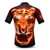 Racingjackor 2023 3D Tiger Cycling Jersey MTB Bicycle Clothing Bike Wear Cloth Maillot Ropa de Ciclismo Hombre Verano