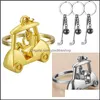 Клавные ласки 3D гольф -тележка Ball Top Grade Metal Care Car Key Chain Ring Sporting Goods Sport Gif