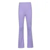 Women's Pants 2023 Female Vintage 90s Sweatpants Purple Ribbed Gothic Y2K Joggers Women Knitted Flare Slim High Waist Aesthetic Trousers