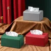 Tissue Boxes & Napkins Modern Decorative Box Creative Leather Home Office Storage Case Container For Wet Wipes Desk Organizer