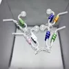 Glaspfeifen Rauchen geblasener Wasserpfeifen Herstellung mundgeblasener Bongs Klassisches Zigarettenset aus farbigem Glas mit Sockel