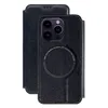 Deri cüzdan mıknatıs flip kapak kasası çok işlevli koruma kılıfı kablosuz şarj telefon kasası iPhone 14 13 Pro Max B241