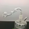 Glass Pipes Smoking Manufacture Hand-blown hookah Classic transparent double-bubble S glass boiler