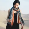 Scarves Spring Autumn Cotton Linen Pashmina Print Cashew Floral Shawl Thin Scarf Wraps Bohemia Style Cape Travel Hijabs Tassel Chal