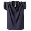 Men's T Shirts 2023 Brand Summer Cotton T-shirt Fashion Loose Collar Pure Men Plus Size 3XL 4XL 5XL 6XL 7XL 8XL Shirt