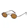 Lunettes de soleil petit ovale femmes rétro Vintage 2023 métal cadre argent or noir Punk Clip sur lunettes de soleil pour hommes cadeau avec boîte FML