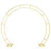 Decorative Flowers Iron Big Circle Wedding Arch With Base Decoration Wrought Props Double Round Flower Metal Outdoor Lawn Background Stand