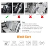 Car Seat Covers Universal 4/9pcs Black Grey Quilted Leather Look Auto Waterproof Pad Mats Set Front Rear Accessories 2023