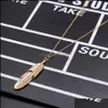 Pendant Necklaces Fashion Feather For Women Long Sweater Chain Jewelry Gifts Leaf Pendants Chocker Necklace Vipjewel Drop Delivery Dh0Pv