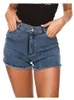 Shorts femininos de cintura alta jeans elástico jeans tassel booty women sexy micro mini bermudas feminina clubwear lazer streetwear