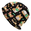 Bérets Greyhound Floral Mignon Chien Menthe Slouchy Bonnet Hommes Femmes Unisexe Hippie Hiver Chaud Skullies Bonnets Chapeau Adulte Tricot Bonnet Cap