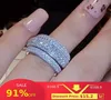 Clusterringen Choucong Wieck Full Pave Cubic Zirconia 925 Sterling Silver Simulated Stones Women Wedding Engagement Band Ring Size5-11