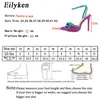 Модельные туфли Eilyken Новые женские туфли-лодочки Модные шелковые женские туфли с бабочкой Сексуальная пряжка с острым носком Тонкие туфли на высоком каблуке Вечерние сандалии G230130