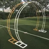 Decorative Flowers Iron Big Circle Wedding Arch With Base Decoration Wrought Props Double Round Flower Metal Outdoor Lawn Background Stand