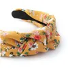 Headbands Fashion Small Floral Printed Fabric Bandana Knot For Women Elegant Wide Border Fairy Head Hair Accessories Drop Delivery J Dh1Sy