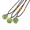 Pendant Necklaces 3-15g Czech Moldavite Green Aerolites Rrystal Stone Crystal Energy Natural Random Shape Necklace