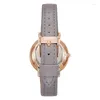 Wristwatches TPW 32mm Women's Watches Gold Plated Case PU Leather Strap