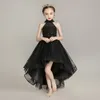 Girl Dresses Flower Girls For Party And Wedding Black Gown Little Sexy High Low Froml Dress