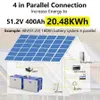 48V 100Ah 200Ah Powerwall LiFePO4 Battery Pack 51.2V 5KWh 10KWh Built-in 16S 100A BMS RS485 CAN 10 Years Lifespan