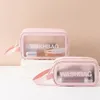 Cosmetic Bags Cases Net Red Cosmetic Bag Ins Large Capacity Portable Travel Toiletry Bag Transparent Waterproof Skin Care Storage Box 230203