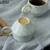 Fincan tabakları kemik çin seramikler çay kahve fincanı seti vintage Çince yeniden kullanılabilir çanta xicara içecek takımı Tasas de Cafe Türkçe