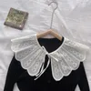 Laço de laço de verão colares falsos de renda fina para mulheres camisa de ombro de ombro, vestido de blusa feminina decorativa miri22