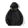 Erkek ceketler her iki tarafta giymek siyah hoodies sokak kıyafeti askeri kamuflaj ceket erkekler Kore tarzı modalar sweatshirt harajuku kıyafetleri 230203