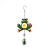 Decorative Figurines Beautiful Door Wind Bell Frog Design With Hook Chime Pendant Decoration Creative Art Garden For Home