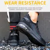 Safety Shoes Work Shoes Hollow Breathable Steel Toe Boots Lightweight Safety Work Shoes Anti-slippery For Men Women Male Work Sneaker 230203