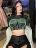 T-shirt da donna Hawthaw Donna Moda manica lunga Streetwear Crop Top Magliette T-shirt Primavera Estate Abbigliamento Articoli all'ingrosso per affari 230204