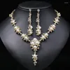 Choker Pearl Necklace Set Women's Luxury Versatile Bridal Dress Accessories Collar Chain Alloy