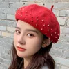 Berets metalen nagelboor wolberetten petten voor vrouwen schattige vrouwelijke motorkapbonnetten ontwerper Warm Walking Hat