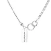 Kedjor 194fl Zfsilver 925 Sterling Silver Fashion Retro Olive Chain Link Circle Letter Rectangle Halsband för kvinnor Bröllopsmycken