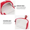 Pochettes à bijoux 1Pc Flanelle Clamshell Box Creative Gift Packaging Case Wedding Red