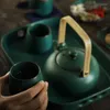 Чашки блюдцы Pinny 120 мл винтажный японский стиль грубая керамика чайная чайная глазурь