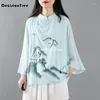 Vêtements ethniques 2023 robe chinoise dame chemise décontractée Style traditionnel haut classique Blouse Vintage Qipao Cheongsam