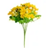 Decorative Flowers Outdoor Flower Arrangement 28 Jumping Orchid Chrysanthemum Daisy 7 Fork Simulation Silk