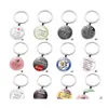 Belangrijkste ringen Teach Chain Teacher neemt een hand opent opent de geest en leert hart cabochons glas sleutelhangers sieraden accessoires cadeau drop deliv otntd